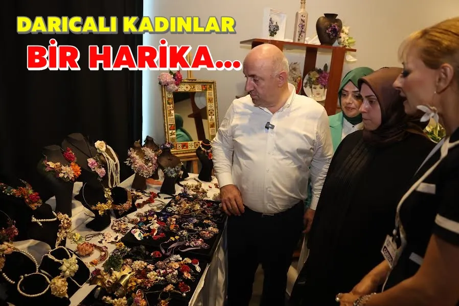 Darıcalı kadınlar 1 yıllık emeklerini sergiledi