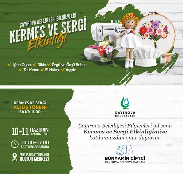 Çayırova’da el emeği göz nuru eserler sergilenecek