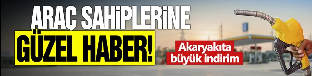 Araç sahiplerine müjde! Motorine büyük indirim geldi... Sıra benzinde!