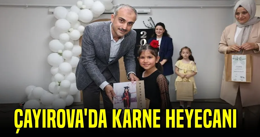 Çocuk kulübü öğrencileri karnelerine kavuştu