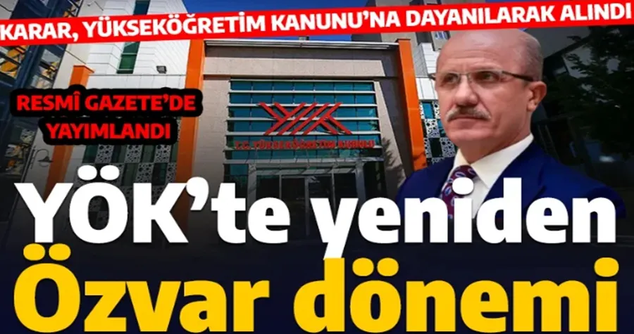Resmî Gazete’de yayımlandı... 