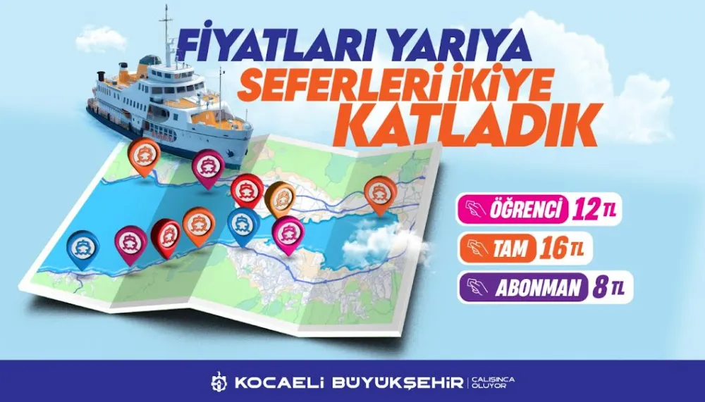 Büyükşehir, ücretleri yarıya indirdi,  direkt seferleri ekledi